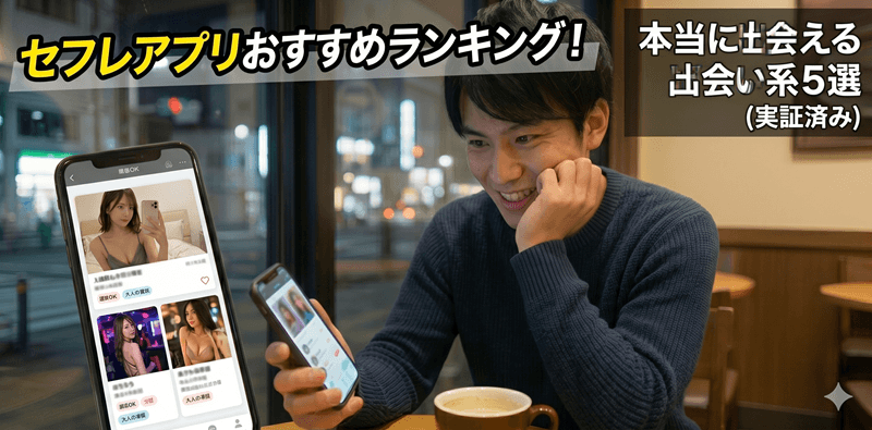 セフレアプリおすすめランキング！本当に出会える出会い系5選